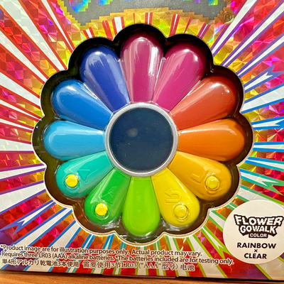 Takashi Murakami Flower Go Walk Rainbow Clear + Trading Card Pack