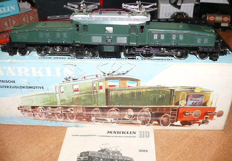 Märklin 3015 ,perfektes, neues schweizer Krokodil , Anl u. Ovp, Bj. 1959 - Bild 3 von 4