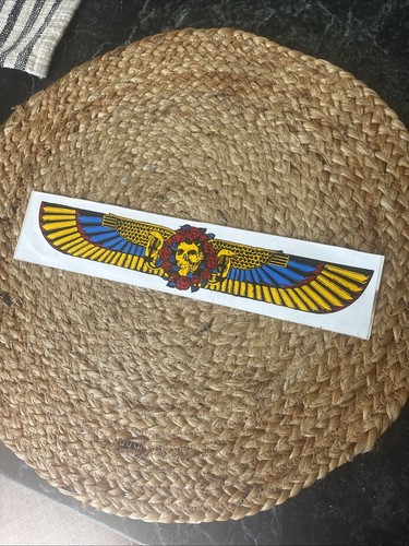 Grateful Dead Skull Roses Snakes Wings Orig Vtg 90s Car Window Decal 12" Rare
