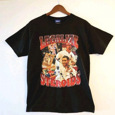 Friday Beers Legalize Steroids Baseball Rap Tee Mens Medium Shirt Black Sosa