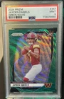 2024 Prizm JAYDEN DANIELS Commanders Green Wave Rookie RC SP #347 Mint PSA 9