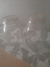 Large Glass Storage Jars X2 -  26cm Tall