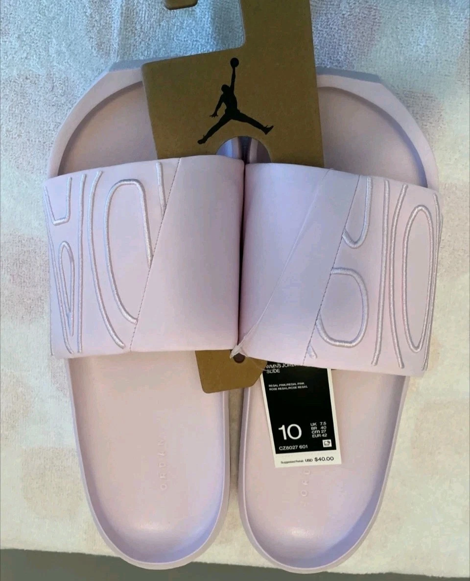 Sandali Nike Air Jordan NOLA Slide 'Regal Pink' taglia 10 CZ8027 601 NUOVI spedizione gratuita