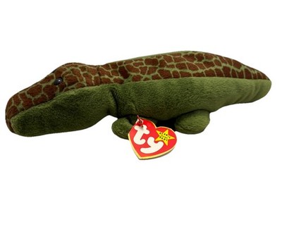TY Beanie Baby ALLY the Alligator (10 inch) (Mint) DOB 14 March 1994 Style 4032