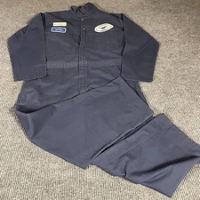 Vtg Universal Overall Coveralls Mens 46 Blue Ford Mustang Mechanic 70s Union USA