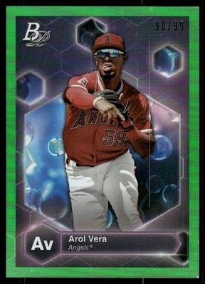 2022 Bowman Platinum Precious Elements Green #PE28 Arol Vera /99 - BB