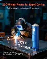 VEVOR 10LB Portable Welding Rod Oven 230W, 86-302°F Adjustable Temp 120V