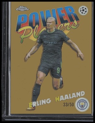 2025-26 Topps Chrome UEFA Club Competitions Power Players MC ERLING HAALAND #/50