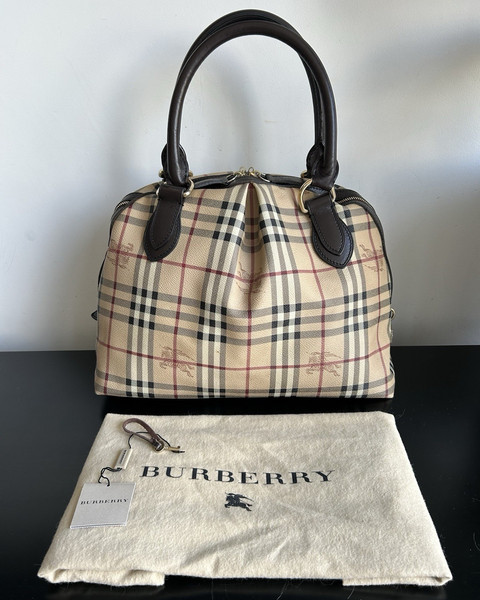 Authentic  BURBERRY Haymarket check Thornley satchel