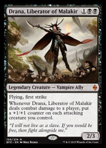 Drana, Liberator of Malakir - Battle for Zendikar #109/274 MTG Magic The Gatheri - Picture 1 of 1