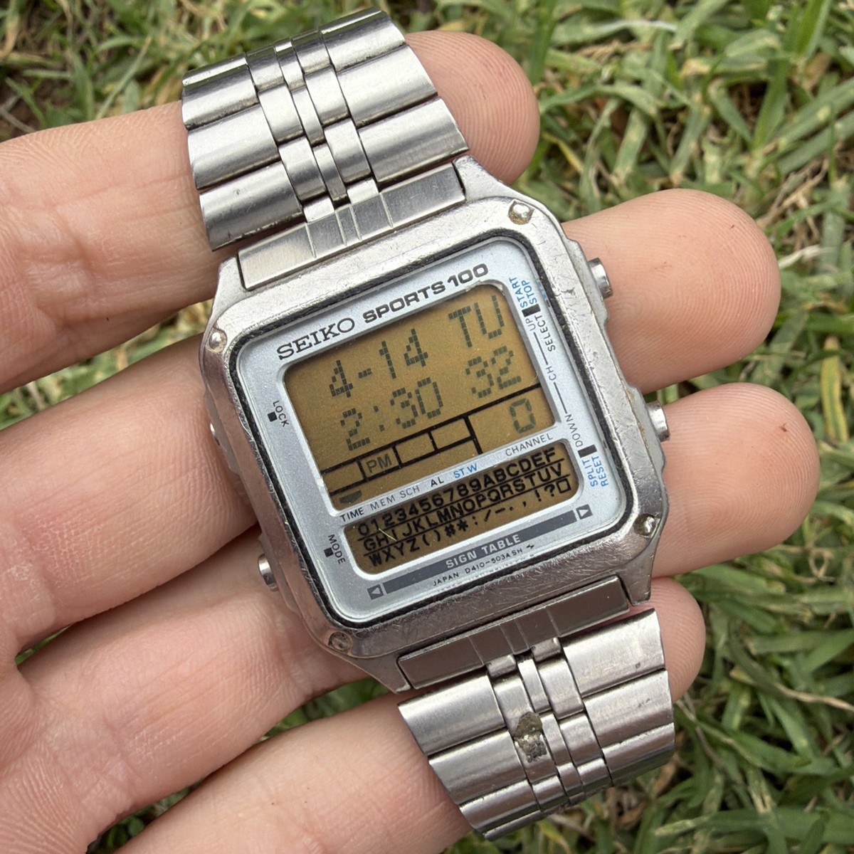 Rare Vintage Seiko Sign Table D410-5030 Men's Digital Sports 100