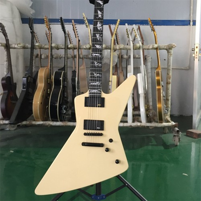 #ad Cream Wolf Fretboard Electric Guitar Mahogany Bodyamp;Neck 6 String HH Pickup $255.00