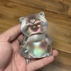 Fenton iridescent raccoon l Glass Racoon Figurine - RARE Hard To find