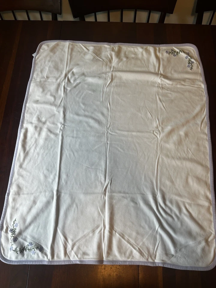 Manta de bebé Gymboree Ditsy 2000 floral púrpura Y2K de colección rara difícil de encontrar Foto 2 de 4