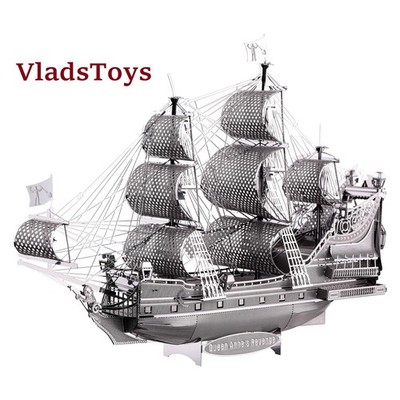 Piececool 3D Metal Model Kits The Queen Anne's Revenge Blackbeard's flagship  38
