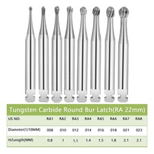 Fresas dentales de acero de tungsteno de baja velocidad RA1-RA8 para contra ángu