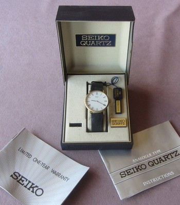Vintage Seiko 7800-9029 Quartz Men's Dress Watch - Gold Tone - Good/ Not Running