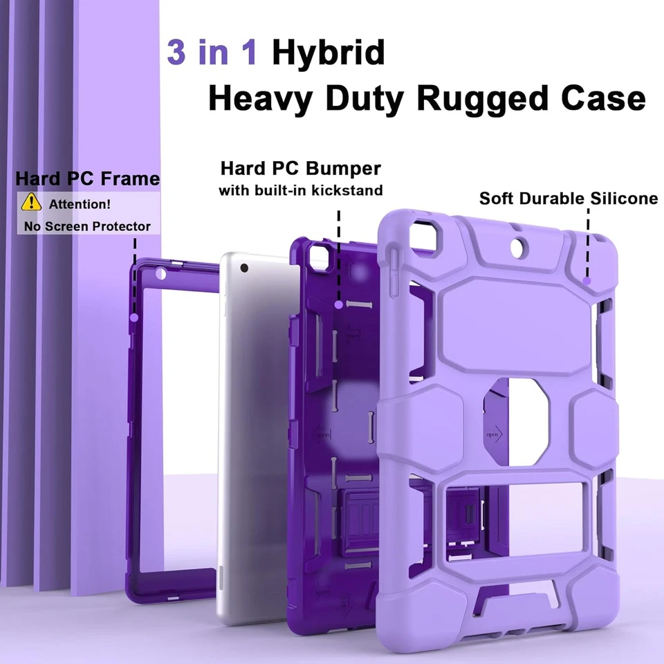 iPad 9th/8th/7th Generation 10.2 inch case Kickstand, Stylish Hybrid Three Layer - Image 2 of 4