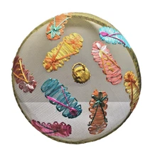 Wire Mesh Screen Food Plate Tent Cover Embroidered  