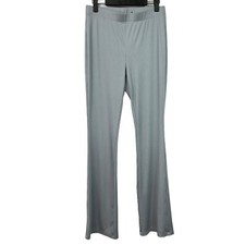 H M Divided Ribbed Knit Boot Cut Leggings Size M Gray Blue Athleticwear Leisure