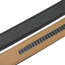 3.5cm 1.38inch Business Men Automatic Buckle Belt Genuine Leather Ratchet Strap