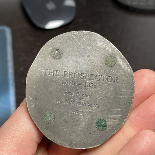 THE FRANKLIN MINT 1974 Fine Pewter Collection - “The Prospector” 1836-1855 RARE - Picture 11 of 16