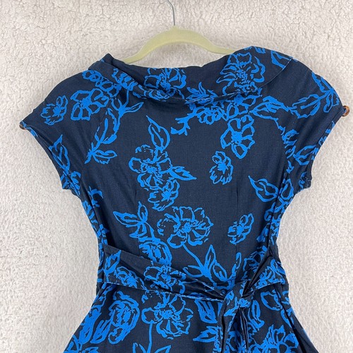 Free People Blue Floral A Thing Called Love Mini Dress Womens V-Neck Size 2 - Picture 9 of 11