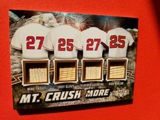 MIKE TROUT VLADIMIR GUERRERO Don Baylor Glaus BAT CARD #13/35 LEAF ITG ANGELS