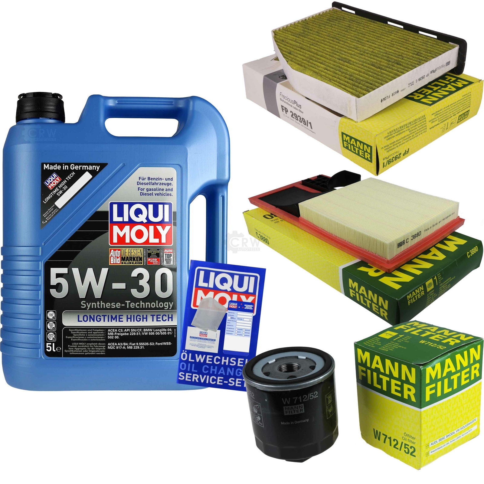 ZESTAW INSPEKCYJNY FILTR LIQUI MOLY OIL 5L 5W-30 do VW Golf VI 5K1 1.4 1K1 5M1-pokaż oryginalną nazwę Specjalna cena wysyłkowa