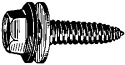 AMZ Clips And Fasteners 25 1/4-20x7/8 Mirror Mounting Screw Phos W/Nylon Washer