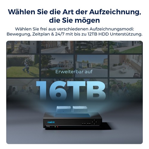 Reolink 4K 8MP IK10 Dome PoE Überwachungssystem Aussen Set 8CH NVR mit 2TB HDD - Afbeelding 11 van 13