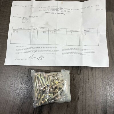 Tasche mit 100 Luftfahrtschrauben A111-7D AUTHENTISCH NEUER ALTER BESTAND