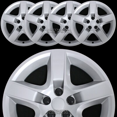 4 fit MALIBU G6 AURA 2007-13 Bolt On 17'' Hub Caps 5 Spoke Full Rim Wheel Covers