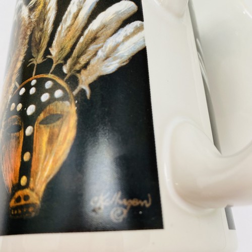 Alaska Souvenir Polar Bear Coffee Mug Cup Carol Kalhagen Artist Gold Letters - Picture 8 of 9