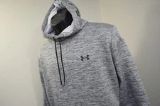 Under Armour Fleece Hoodie Gray Loose Performance Long Sleeve Pullover Men Large