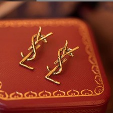 9Colors STUD Earring YSL letter Earrings Gift Fashion Women Party Jewelry