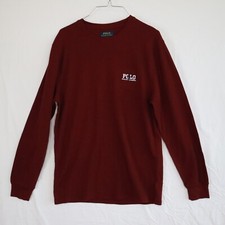 Polo Ralph Lauren Sleep Shirt Mens Large Pajama Lounge Thermal Red Long Sleeve