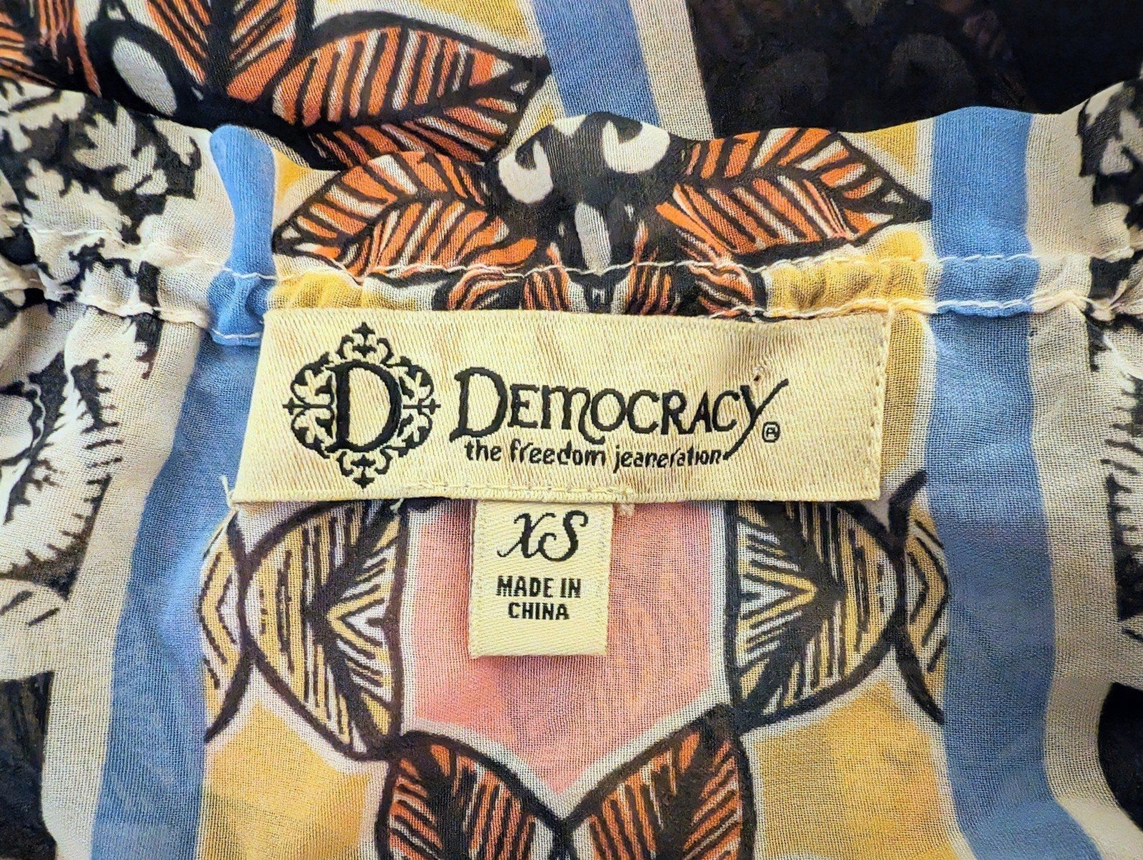 Democracy boho patterned tunic blouse - image 3
