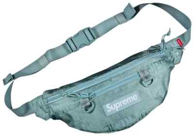 Supreme Men's Spring / Summer 19 Nylon Logo Waist Bag Ice Blue One