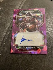 2023 Prizm Draft Picks ‘22 Prizm Jalen Wydermyer Auto #/59 Purple Ice SP MINT