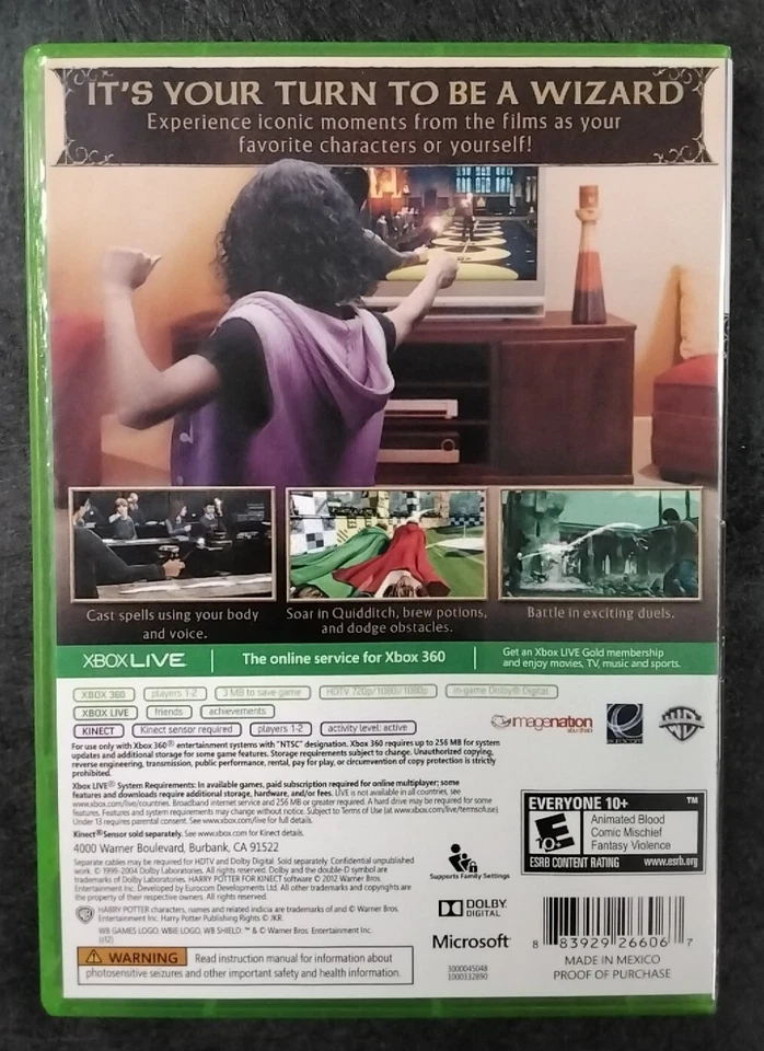 Harry Potter for Kinect (Xbox 360, 2012) - Image 3 of 3