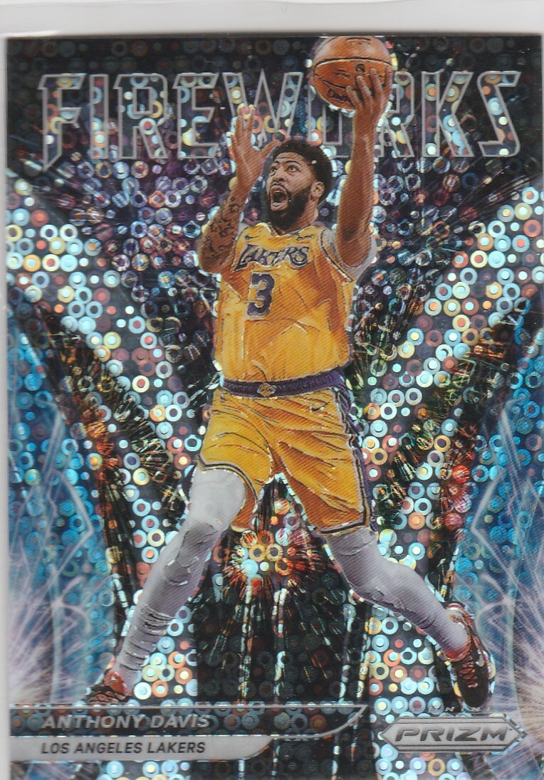 Anthony Davis 2021-22 Panini Prizm Fast Break Fireworks insert #16 Silver Disco