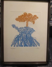 Enrico Baj  Acquatinta Uccello meccanico Esemplare 116/150 Arte nucleare Milano