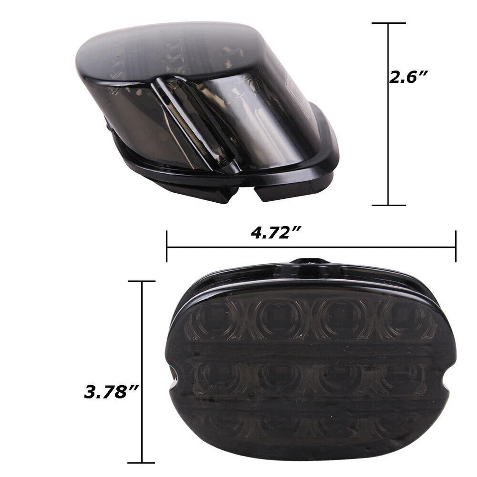 LED Tail Lights Brake For Harley Touring Road King Dyna Glide Softail Sporster Foto 2 de 4