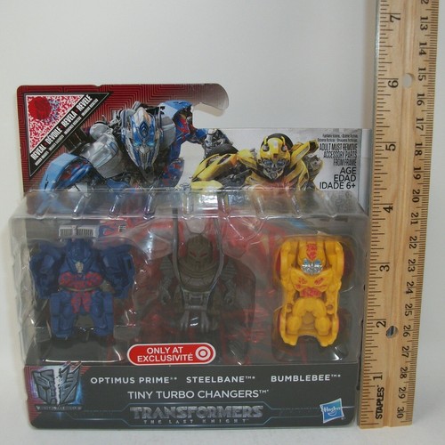 Transformers Tiny Turbo Changers OPTIMUS PRIME STEELBANE BUMBLEBEE Last Knight - Picture 3 of 22