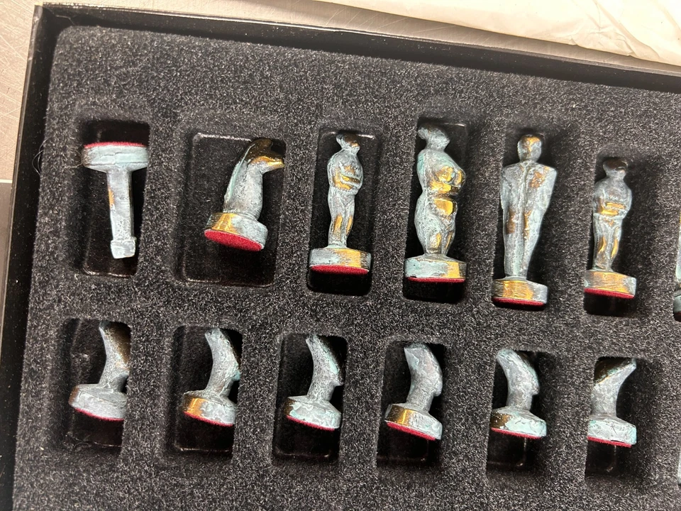 Manopoulos Cycladic Art Small Chess Set - Bronze Material - Without Chess Board - Image 4 of 4