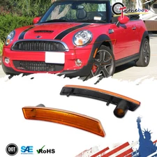 Amber Front Side Marker Light Reflectors Drive & Passenger For 07-16 MINI Cooper