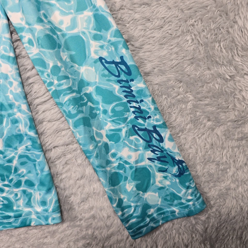 Camisa Bimini Bay para mujer mediana azul agua cuello en V manga larga Foto 2 de 4