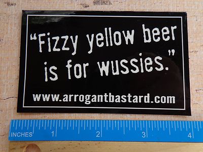 Aufkleber ~ Stein Brewery Arrogant Bastard Ale '' Sprudelndes Gelb Bier Ist für