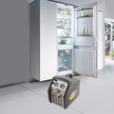 Refrigerant Recovery Machine 3/4HP Dual Cylinder HVAC Recycling Tool 60Hz 110V